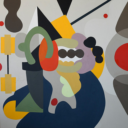 Happiness-Gesso Acrylic on Canvas-Geometric Series 60x60