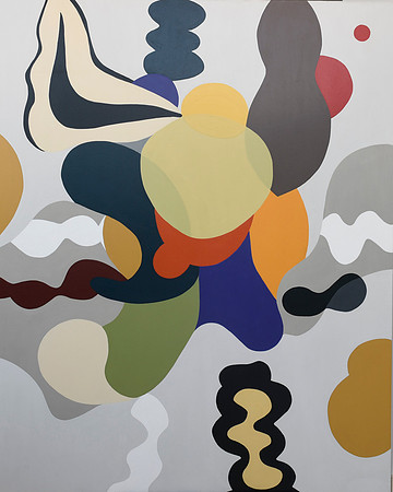 Floating-Acrylic on Canvas-Geometric Series 48x60